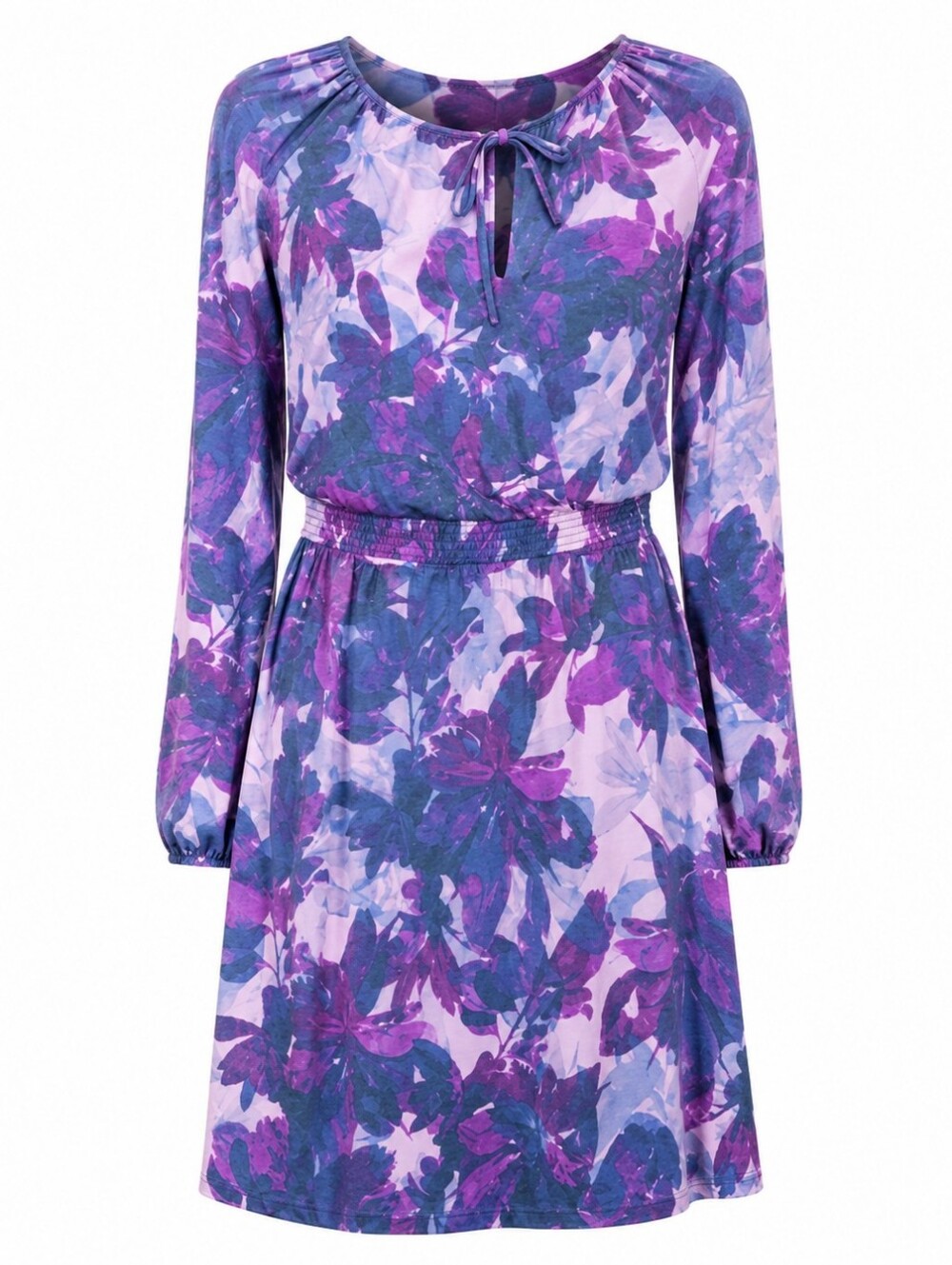 LULAROE | NWT Jody Purple Watercolor Floral Peasant Dress‎ Smocked Waist | M